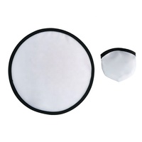 Disque volant en Polyester avec pochette, personnalisé, accessoire à Sublimation, bord noir blanc, pour remise de diplôme, 100 pièces