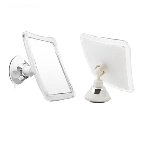 Square Bathroom Suction Mirror Vanity Mirror with Powerful Suction Cup