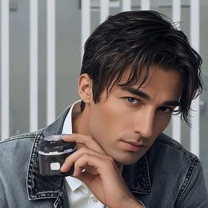 Mini Afeitadora eléctrica, pequeña maquinilla de afeitar doméstica de carga rápida, portátil, para el hogar, cuchillo para Barba, cabezal de corte giratorio, afeitadora - Product Image 2