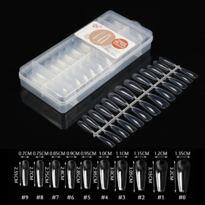 Long Ballet Trapezoid Clear ABS <b>Nail</b> Tips Ultra Thin No Trace Artificial <b>Nails</b> for Salon - Product Image 2