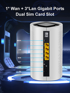 Bộ định tuyến internet nhanh openwrt 4G 5G LTE <span class=keywords><strong>Wifi</strong></span> Bộ định tuyến không dây với khe cắm thẻ Sim Flash 256Mb cổng Gigabit Chức năng tường lửa wifi6 - Product Image 2