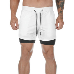 Logo personnalisé Homme Pantalons De Survêtement <span class=keywords><strong>2</strong></span> <span class=keywords><strong>En</strong></span> <span class=keywords><strong>1</strong></span> <span class=keywords><strong>Short</strong></span> De Compression Pour Hommes Tour Boucle Cordon <span class=keywords><strong>En</strong></span> Cours D'exécution Survêtement <span class=keywords><strong>Fitness</strong></span> Sueur Hommes Shorts - Product Image 2