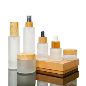 Luxury Frosted clear <b>Glass</b> Skincare <b>Packaging</b> 30ml 40ml 50ml 60ml 80ml Cosmetics Containers <b>Glass</b> Lotion Bottle With Droppe Pump - Product Image 4