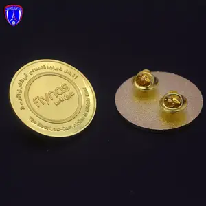 De Saudi Arabië Flynas Luchtvaartmaatschappij Pin Broche Ronde Shiny Gold Voornaamwoord Revers Pin Fabricage