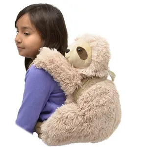 Mochila de pelúcia animal, mochila bonita de pelúcia 19 polegadas para crianças ajustável