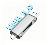 Lector de Tarjetas USB2.0 3.0 2 en 1 Personalizado de Fábrica para Tarjetas SD y TF, Lector de Memoria, Adaptador de Escritura Multitarjeta, Unidad Flash OEM