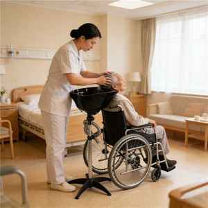 Lavabo Portátil de Plástico para Champú con Diseño Moderno, Fácil de Limpiar, para Uso de Ancianos y Embarazadas - Product Image 2