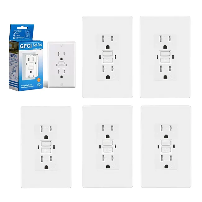 Wholesale Good Price GFCI Electrical Wall Outlet 15 amp Tamper gfci Resistant gfci Receptacle