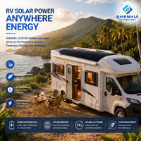 Panneau solaire flexible léger 240W, module PV mono ultra-fin étanche, chargeur solaire pour le camping, les camping-cars et les systèmes hors réseau