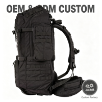 Sac à dos de randonnée personnalisé 56L avec cadre interne Molle, imperméable, antivol, en polyester, tactique, pour le camping en plein air, la randonnée
