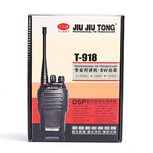 Transceptor FM Profesional Jiujiutong T-918, Walkie Talkie de Largo Alcance con Auricular, Potencia de 5W - Product Image 1