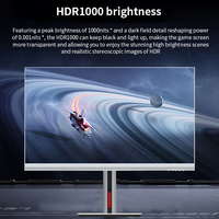 Monitor de Juegos para PC de Escritorio, Ajustable, 27 Pulgadas, IPS, Sin Bordes, 1MS, 2K HDR, 1200 Adaptive Sync, Mini LED, Luz Azul Baja, 98% SRGB