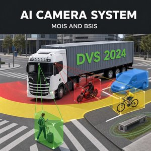 Sistema <span class=keywords><strong>de</strong></span> Cámara con Detección <span class=keywords><strong>de</strong></span> Peatones por IA con Monitor y Alarma LED <span class=keywords><strong>en</strong></span> Pilar para Camiones, Autobuses y Vehículos Pesados, Seguridad <span class=keywords><strong>en</strong></span> Puntos Ciegos - Product Image 3