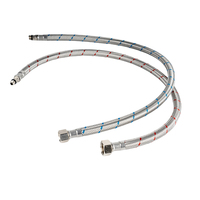 Tuyaux d'alimentation 3/8 filetage femelle à compression, connecteur mâle M10, 1 paire, ARCORA, en acier inoxydable tressé, pour robinet de salle de bain, moderne