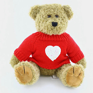 Orsetto di Avena Stile Retrò con Maglione 'Love' 12 Pollici, Peluche Morbido per Regalo di San Valentino, Compleanno, Ornamento e Decorazione Casa - Product Image 4
