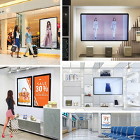 Lecteur multimédia numérique Android 8.1 de 55 pouces, boîtier Android TV, écran d'affichage mural intérieur pour les magasins de détail et les ascenseurs