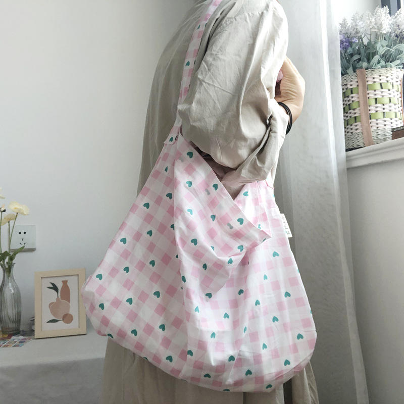 Corazón pequeño rosa a cuadros-Correa única de una sola capa