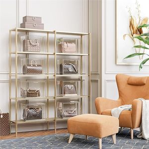 Thùng Lưu Trữ rõ ràng, tổ chức tủ quần áo và lưu trữ, trường hợp hiển thị acrylic với nắp từ tính cho túi xách, giày cao gót, sưu tầm - Product Image 5