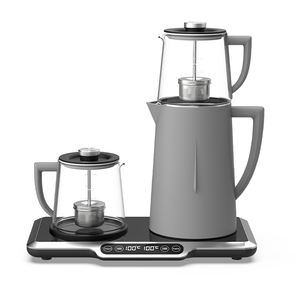 Tetera Eléctrica de Vidrio Hotsy <span class=keywords><strong>con</strong></span> Función de Mantener Caliente, Tetera Eléctrica de Acero Inoxidable <span class=keywords><strong>con</strong></span> Pantalla LED de Temperatura, Cafetera y Tetera - Product Image 1