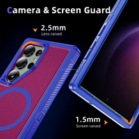 Étui magnétique robuste avec béquille, protection contre les chutes, coque rigide givrée pour Samsung Galaxy S26 Ultra S24 Plus S23 Ultra S25