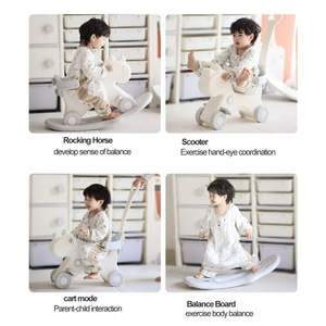 Plastik Hadiah Natal Bayi Dalam Ruangan Luar Ruangan Tempat Bermain Balita Anak Hewan Kecil Kursi Naik Mainan Kuda Goyang untuk Anak-anak - Product Image 2