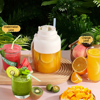 Heetverkopende OEM USB-oplaadbare mini-fruitpers 80W lekvrij draadloos reis- en smoothieblender, geschikt voor campers, roestvrij staal