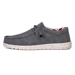 Mocassins décontractés à enfiler pour hommes Chaussures en toile légères et confortables Mocassins extensibles Chaussures <span class=keywords><strong>bateau</strong></span> respirantes antidérapantes pour hommes - Product Image 3