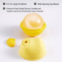 Moule à glaçons sphériques réutilisable en silicone sans BPA pour whisky, 2,5 pouces - Qualité alimentaire, empilable, compatible congélateur, grande capacité