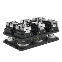 Etau pneumatique auto-centrant à 5 axes KSP-150+YZ-150 pour VMC rotatif avec mâchoire en acier dentelé