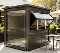 Quiosco Minorista con Ventana Abatible, Caseta Prefabricada para Cafetería, Bar, Tienda, Quiosco Minorista Personalizado con Ventana Abatible
