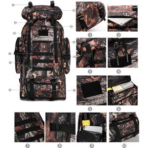 Custom Hihg Quality 100l Large <b>Big</b> Capacity Rucksack Hiking Trekking Camping Travel Bags Tactical <b>Backpack</b> - Product Image 6