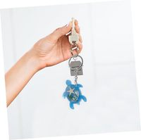 Venta al por mayor del fabricante: Llavero acrílico multicolor luminoso de estrella de mar, llavero de resina de océano con tortuga y concha, personalización de marca OEM