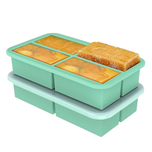 CH12 Machine à glace manuelle en silicone souple et écologique, capacité 400 ml, sans alimentation électrique, lavage à la main uniquement, poignée blanche et marron - Product Image 1