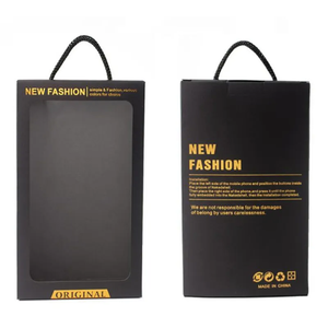 Đơn giản thân thiện với môi màu đen Giấy Màu Hồng Hộp gói cho Iphone trường hợp bìa điện thoại di động vỏ hiển thị bao bì hộp với Windows - Product Image 6