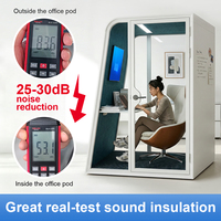 Cabine de téléphone insonorisée à prix d'usine, cabine modulaire silencieuse pour bureaux ouverts et appels professionnels