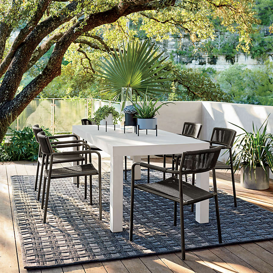Patio garden sets dining chair furniture rope woven outdoor armchair