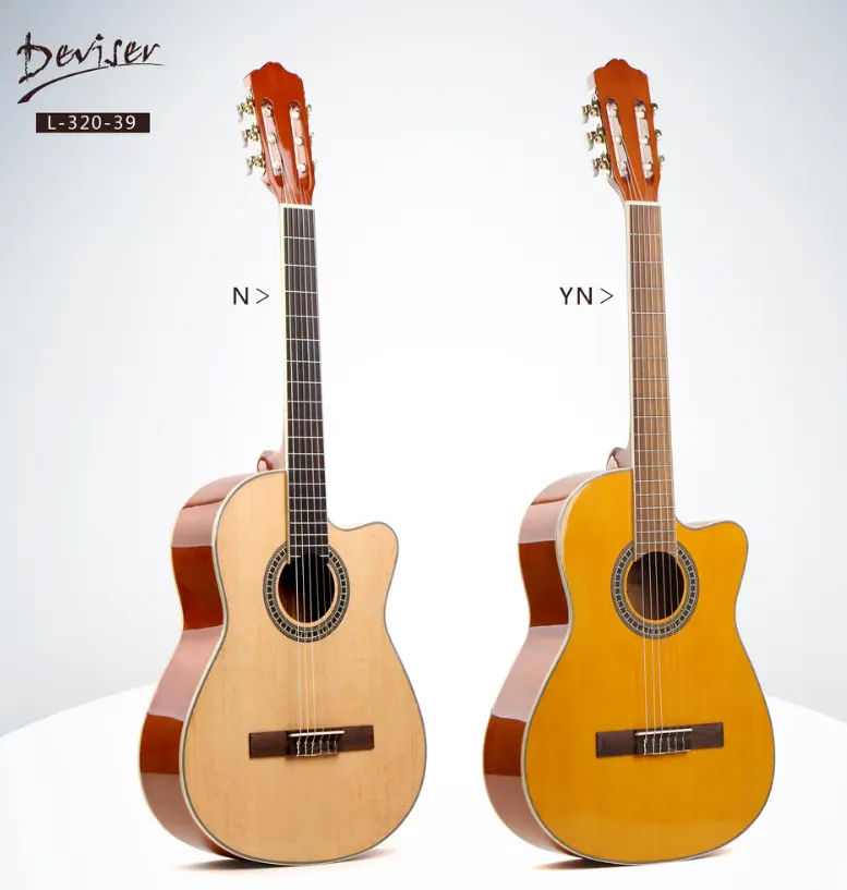 جيتار صيني يدوي الصنع بحجم 39 بوصة للجيتار من النيلون الكهربائي