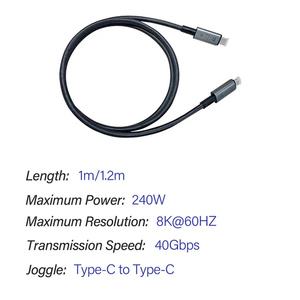 2m thunderbolt3 video usb4.0 40Gbps loại C để C Cáp pd3.1 240W nhanh phí Cáp 8k60hz cho ps5 Nintendo chuyển đổi MacBook Pro - Product Image 5