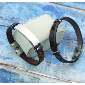 สร้อยข้อมือสแตนเลสแฟชั่นมันวาว,สร้อยข้อมือเหล็กไทเทเนียมแฟชั่นเรียบง่ายสร้อยข้อมือคู่<span class=keywords><strong>เกาหลี</strong></span>กำไลข้อมือชายสามารถแกะสลัก DIY - Product Image 4