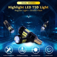 Ampoule LED Strobe Flash T10 W5W 7020 SMD Blanche 12V 150LM pour feux de position latéraux, dôme intérieur et éclairage de plaque d'immatriculation 194 168