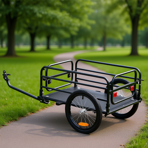 Carrito de Bicicleta con Capacidad de Carga de 16 Pulgadas y 160 Libras, Plegable, Almacenamiento Compacto, Remolque de Carga Universal con Enganche - Product Image 2