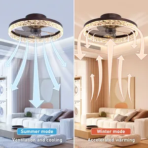 In magazzino Modern Home Black White Gold lampada camera da letto soggiorno ventilatore da soffitto luci a Led ventilatori da soffitto
