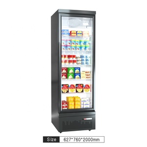 Congélateur vertical commercial à double porte vitrée, dégivrage automatique par air, contrôle numérique de la température réglable de 0 à 10°C, vitrine pour aliments surgelés - Product Image 3