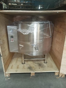 立式煮锅 带盖带出水阀的立式蒸汽夹套煮锅 双层夹套隔热立式煮锅 - Product Image 6