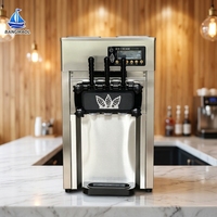 Machine à glace molle commerciale très vendue, congélateur à yaourt, machine à glace molle de comptoir 3 saveurs