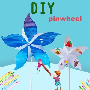 बच्चे आपके लिए अपना खुद का खाली विंडमिल DIY पिनव्हील्स क्राफ्ट उपहार में दें