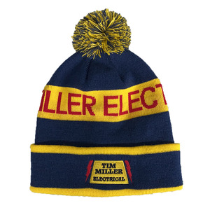 <span class=keywords><strong>Bonnet</strong></span> d'hiver tricoté en acrylique et <span class=keywords><strong>cachemire</strong></span> avec <span class=keywords><strong>pompon</strong></span> brodé, personnalisable avec votre propre logo tissé - Product Image 3