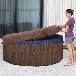 <span class=keywords><strong>Bestway</strong></span> 60163 Vente flash Bain à remous de luxe rond pour l'extérieur, baignoire à remous gonflable, piscine et <span class=keywords><strong>spa</strong></span> pour 5 à 7 personnes - Product Image 3