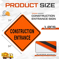 Panneau de signalisation routière personnalisé en aluminium, réfléchissant 3M, pour travaux de construction, signalisation de sécurité routière, panneau d'avertissement routier, signalisation extérieure