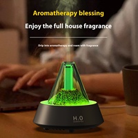 Machine d'aromathérapie à lave volcanique USB Atomiseur d'humidification de lumière colorée pour diffuseurs d'arôme de flamme à la maison en plastique
